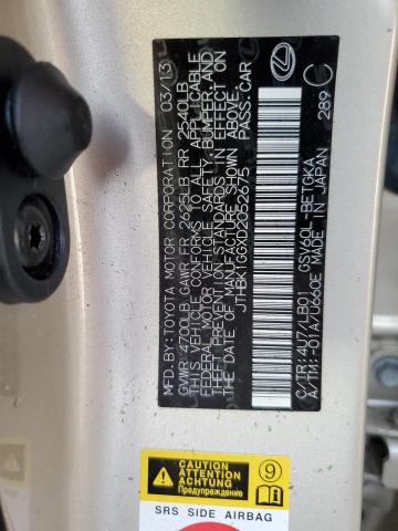 Photo 10 from auction – 2013 LEXUS ES 350 with VIN JTHBK1GGXD2052675