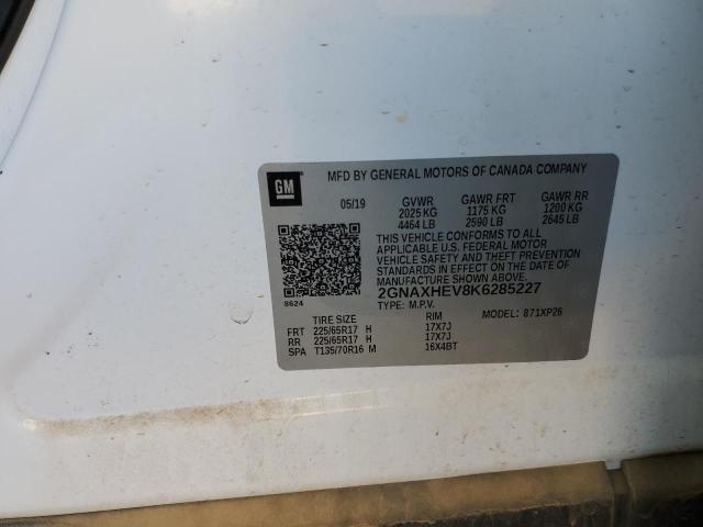 Photo 10 from auction – 2019 CHEVROLET EQUINOX LS with VIN 2GNAXHEV8K6285227