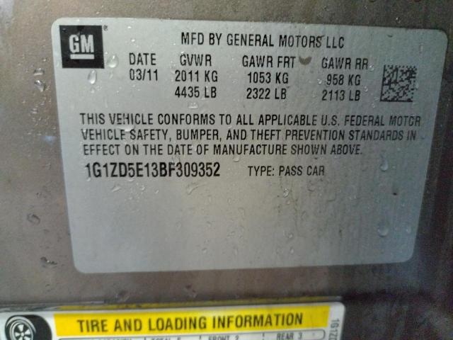 Photo 10 from auction – 2011 CHEVROLET MALIBU 2LT with VIN 1G1ZD5E13BF309352