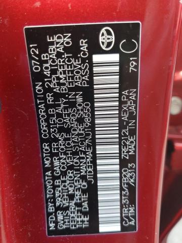 Photo 10 from auction – 2022 TOYOTA COROLLA LE with VIN JTDEPMAE7NJ198550