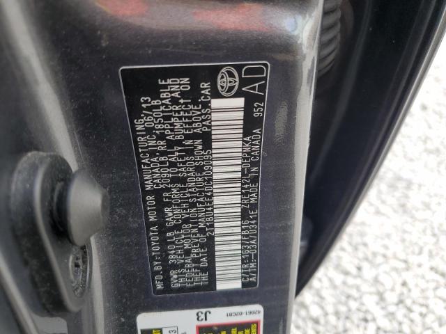 Photo 10 from auction – 2013 TOYOTA COROLLA BA with VIN 2T1BU4EE4DC109095