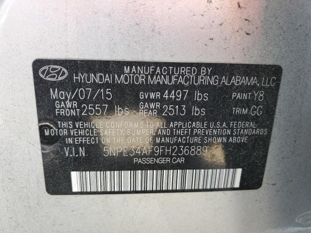 Photo 10 from auction – 2015 HYUNDAI SONATA with VIN 5NPE34AF9FH236889