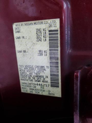 Photo 10 from auction – 2012 NISSAN ALTIMA BAS with VIN 1N4AL2AP7CN446257