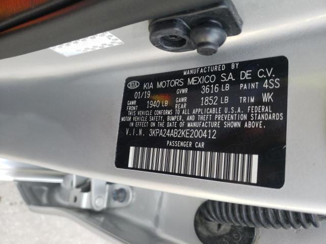 Photo 10 from auction – 2019 KIA RIO S with VIN 3KPA24AB2KE200412
