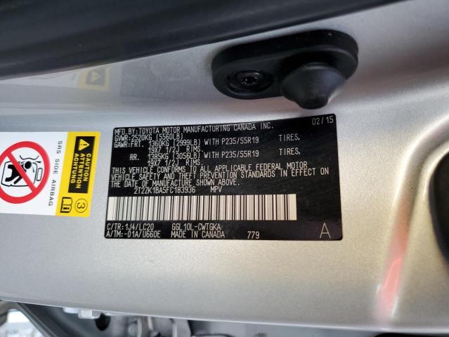 Photo 10 from auction – 2015 LEXUS RX 350 with VIN 2T2ZK1BA5FC183936