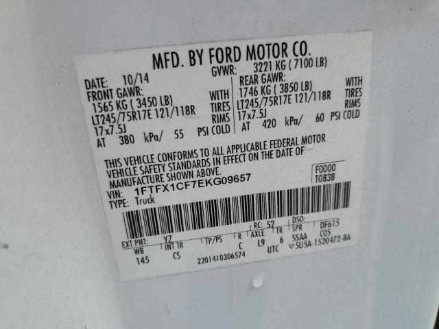 Photo 10 from auction – 2014 FORD F150 SUPER with VIN 1FTFX1CF7EKG09657
