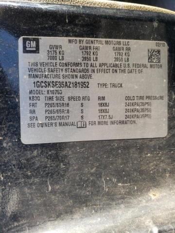 Photo 10 from auction – 2010 CHEVROLET SILVERADO with VIN 1GCSKSE35AZ181952