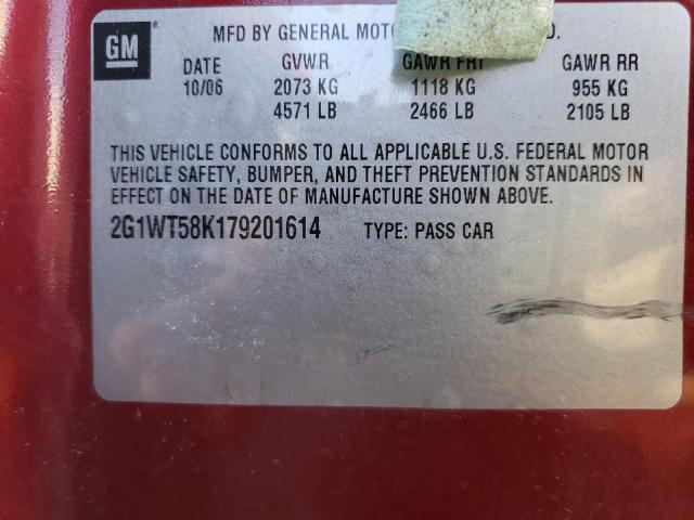 Photo 10 from auction – 2007 CHEVROLET IMPALA LT with VIN 2G1WT58K179201614