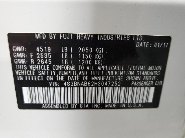 Photo 10 from auction – 2017 SUBARU LEGACY 2.5 with VIN 4S3BNAB62H3047252