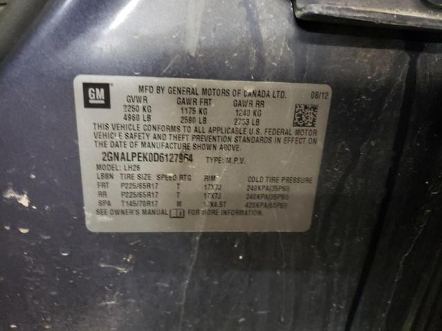 Photo 10 from auction – 2013 CHEVROLET EQUINOX LT with VIN 2GNALPEK0D6127964