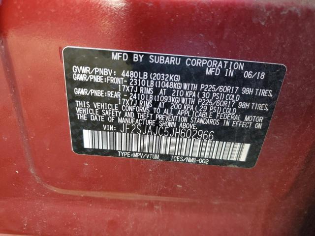 Zdjęcie 10 z aukcji – 2018 SUBARU FORESTER 2 z VIN JF2SJAJC5JH602966
