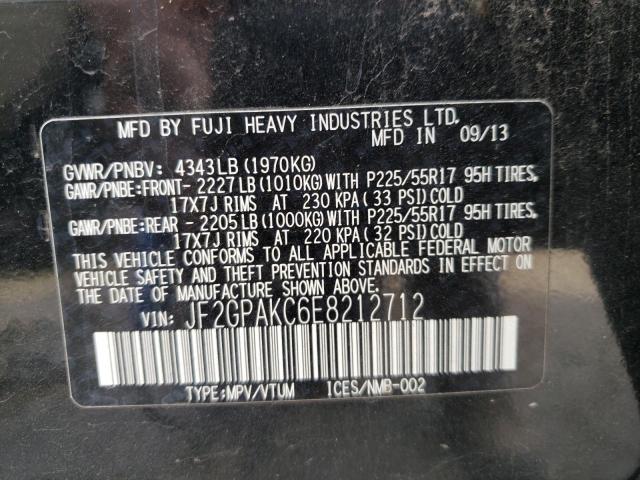 Photo 10 from auction – 2014 SUBARU XV CROSSTR with VIN JF2GPAKC6E8212712
