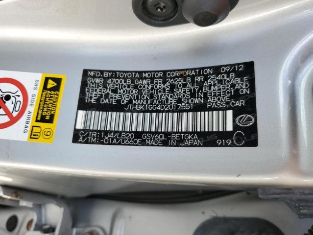 Photo 10 from auction – 2013 LEXUS ES 350 with VIN JTHBK1GG4D2017551