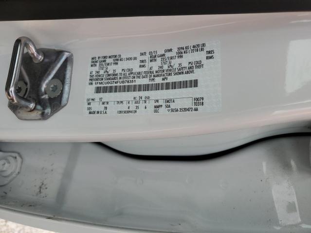 Photo 10 from auction – 2015 FORD ESCAPE SE with VIN 1FMCU0G74FUB78351