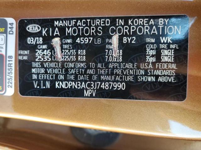 Photo 10 from auction – 2018 KIA SPORTAGE E with VIN KNDPN3AC3J7487990