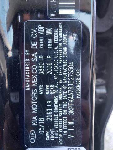 Photo 10 from auction – 2018 KIA FORTE LX with VIN 3KPFK4A78JE275504