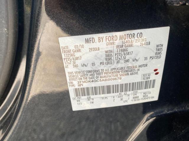 Photo 10 from auction – 2010 FORD EDGE SE with VIN 2FMDK4GC5ABB09679