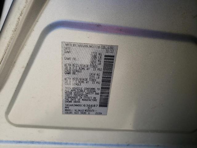 Photo 10 from auction – 2014 NISSAN PATHFINDER with VIN 5N1AR2MN0EC636687