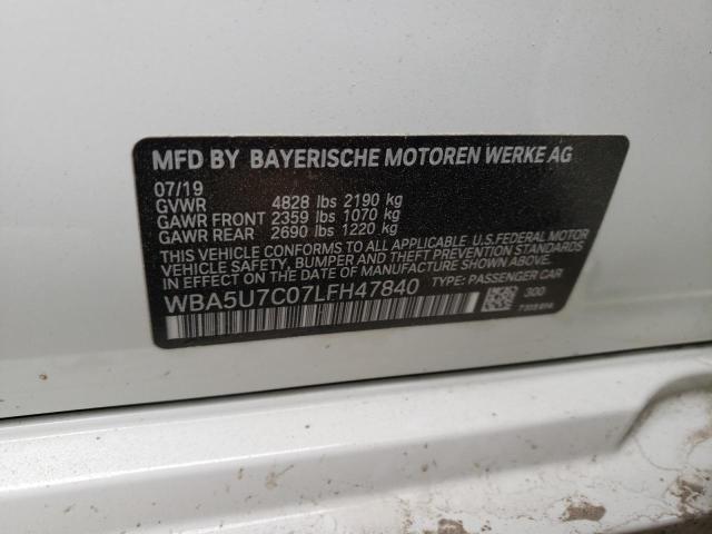Photo 10 from auction – 2020 BMW M340I with VIN WBA5U7C07LFH47840