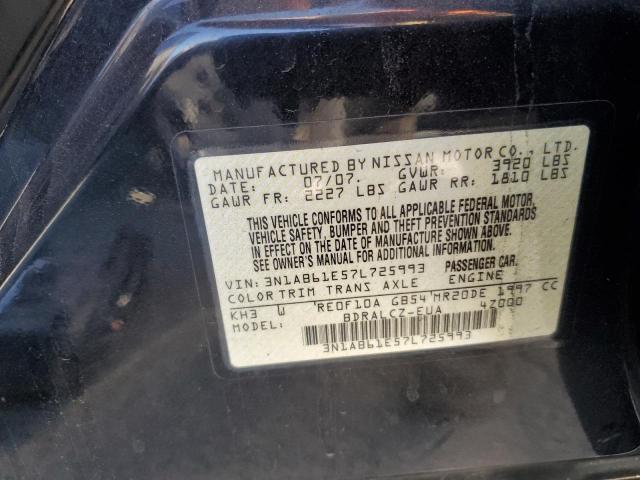 Photo 10 from auction – 2007 NISSAN SENTRA 2.0 with VIN 3N1AB61E57L725993