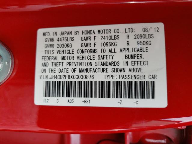 Photo 10 from auction – 2012 ACURA TSX SE with VIN JH4CU2F8XCC030876
