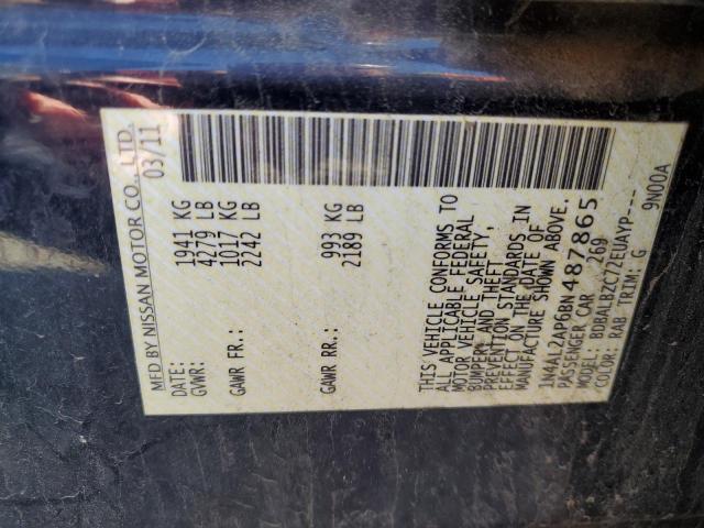 Photo 10 from auction – 2011 NISSAN ALTIMA BAS with VIN 1N4AL2AP6BN487865