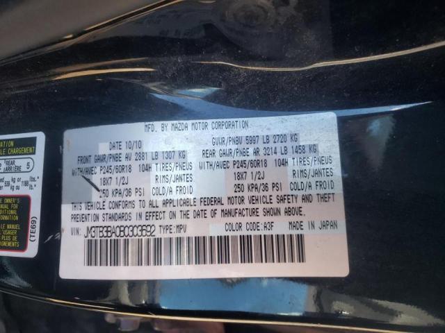 Photo 10 from auction – 2011 MAZDA CX-9 with VIN JM3TB3BA0B0303692