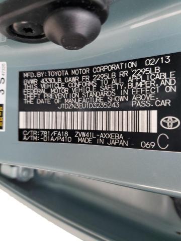 Photo 10 from auction – 2013 TOYOTA PRIUS V with VIN JTDZN3EU1D3235243