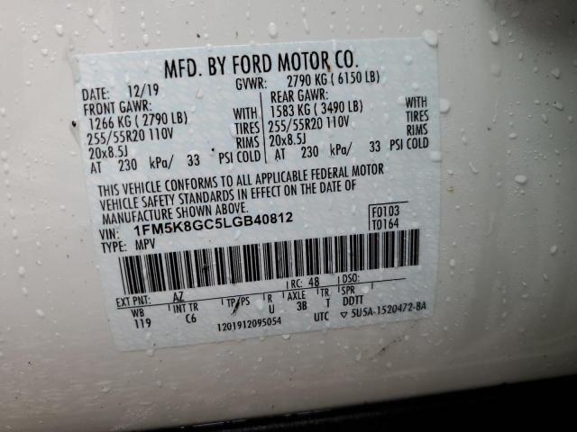 Photo 10 from auction – 2020 FORD EXPLORER S with VIN 1FM5K8GC5LGB40812