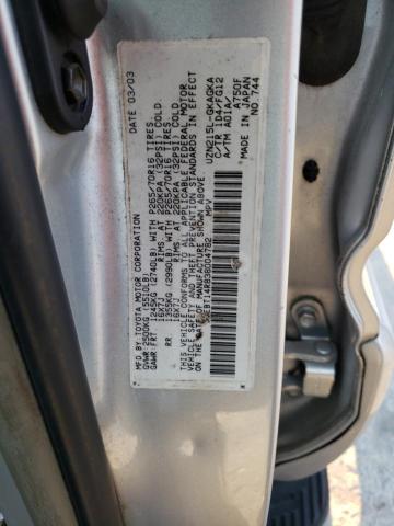 Photo 10 from auction – 2003 TOYOTA 4RUNNER SR with VIN JTEBT14R838004782