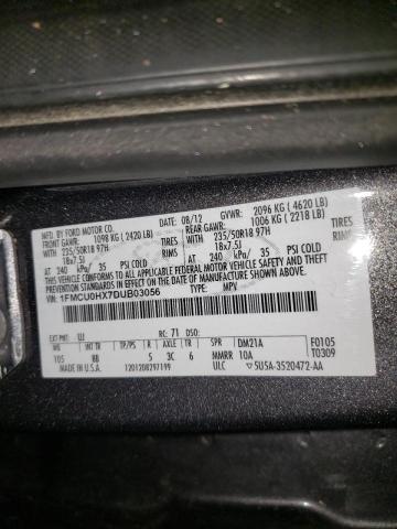Photo 10 from auction – 2013 FORD ESCAPE SEL with VIN 1FMCU0HX7DUB03056