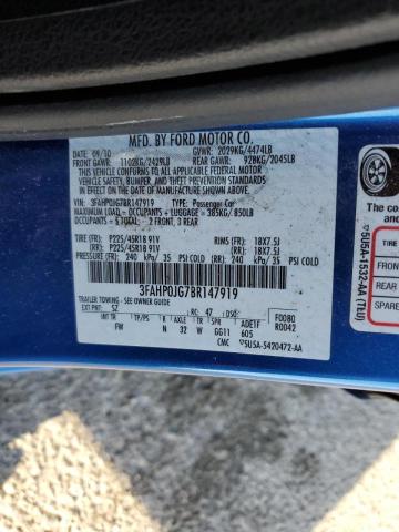 Photo 10 from auction – 2011 FORD FUSION SEL with VIN 3FAHP0JG7BR147919