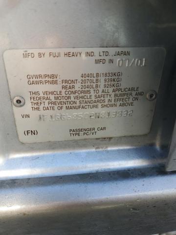 Photo 10 from auction – 2002 SUBARU IMPREZA OU with VIN JF1GG68502H813832
