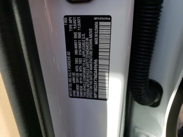 Photo 10 from auction – 2021 PORSCHE CAYENNE GT with VIN WP1BG2AY7MDA49696