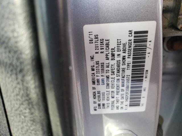 Photo 10 from auction – 2011 HONDA ACCORD LX with VIN 1HGCP2F35BA156572
