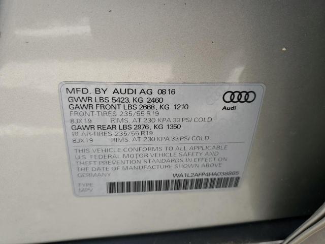 Photo 10 from auction – 2017 AUDI Q5 PREMIUM with VIN WA1L2AFP4HA038865