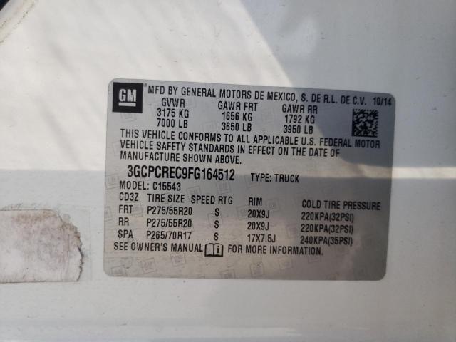Photo 10 from auction – 2015 CHEVROLET SILVERADO with VIN 3GCPCREC9FG164512
