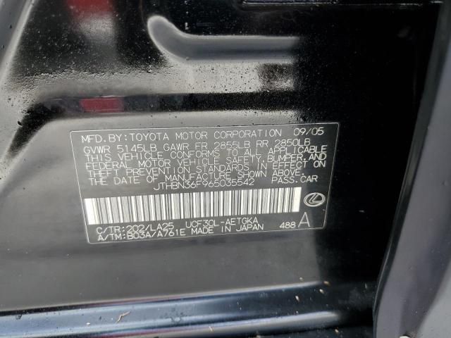 Photo 10 from auction – 2006 LEXUS LS 430 with VIN JTHBN36F965035542