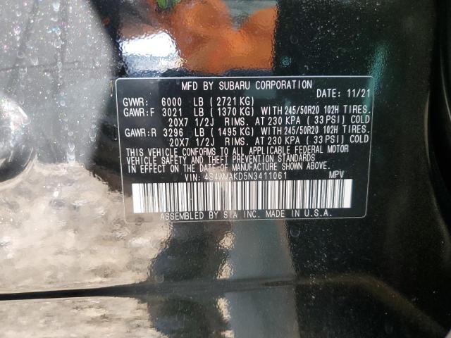 Photo 10 from auction – 2022 SUBARU ASCENT LIM with VIN 4S4WMAKD5N3411061