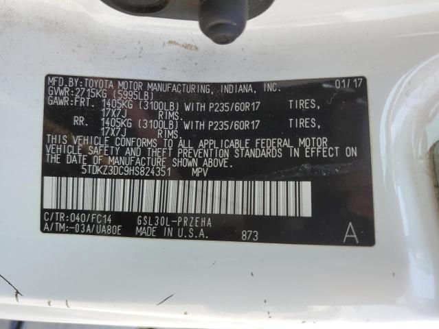 Photo 10 from auction – 2017 TOYOTA SIENNA LE with VIN 5TDKZ3DC9HS824351