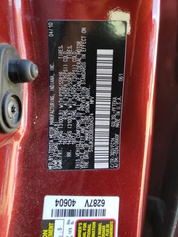 Photo 10 from auction – 2011 TOYOTA SIENNA LE with VIN 5TDJK3DC6BS004574