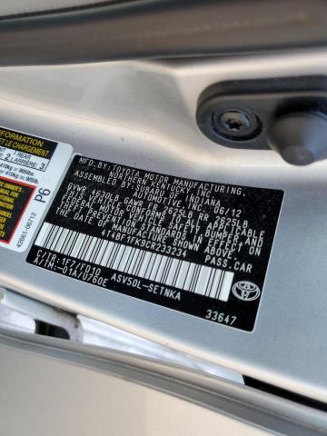 Photo 10 from auction – 2012 TOYOTA CAMRY with VIN 4T4BF1FK9CR233234