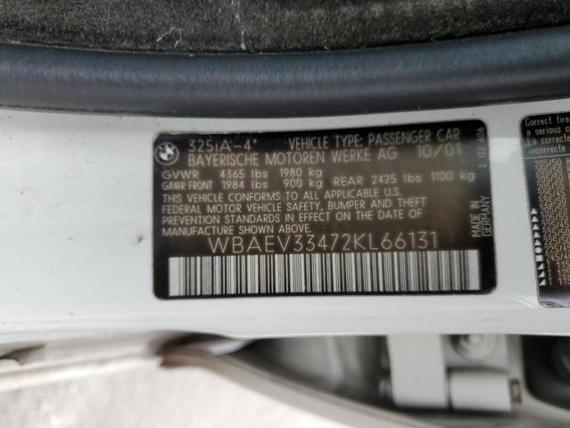 Photo 10 from auction – 2002 BMW 325 I with VIN WBAEV33472KL66131