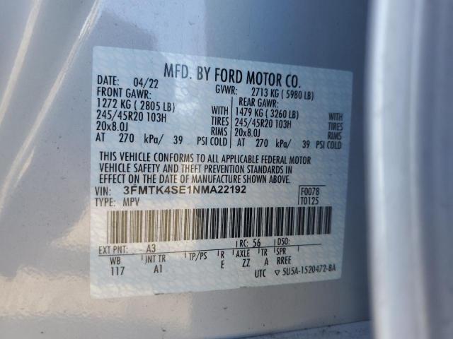 Photo 10 from auction – 2022 FORD MUSTANG MA with VIN 3FMTK4SE1NMA22192