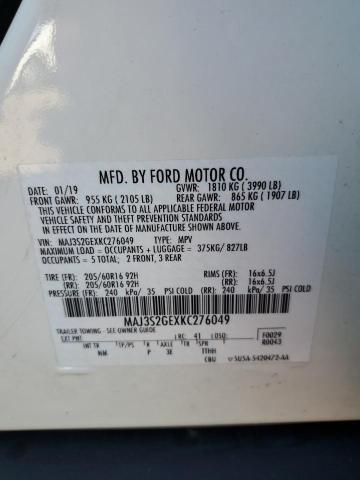 Photo 10 from auction – 2019 FORD ECOSPORT S with VIN MAJ3S2GEXKC276049