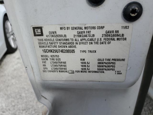 Photo 10 from auction – 2004 CHEVROLET SILVERADO with VIN 1GCHK29U74E206505