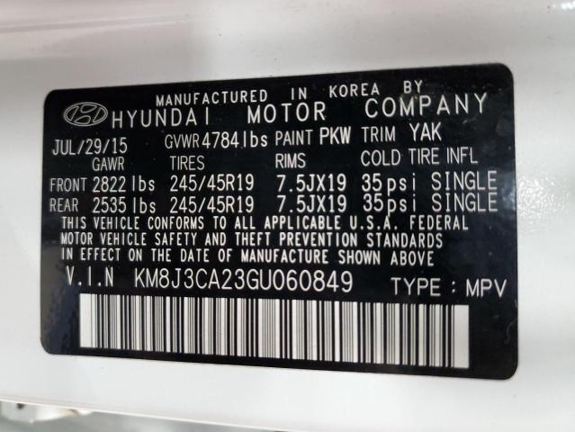 Photo 10 from auction – 2016 HYUNDAI TUCSON LIM with VIN KM8J3CA23GU060849
