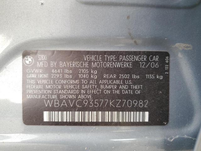 Photo 10 from auction – 2007 BMW 328 XI with VIN WBAVC93577KZ70982