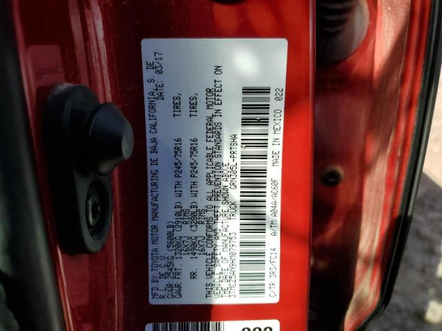 Photo 10 from auction – 2017 TOYOTA TACOMA DOU with VIN 3TMCZ5AN9HM079753