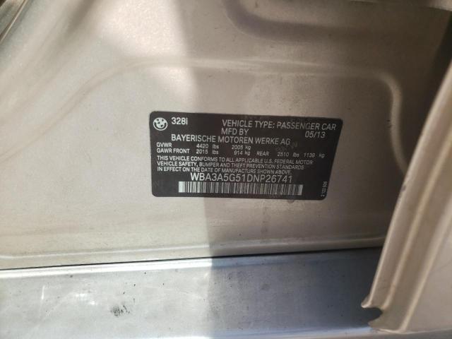 Photo 10 from auction – 2013 BMW 328 I with VIN WBA3A5G51DNP26741
